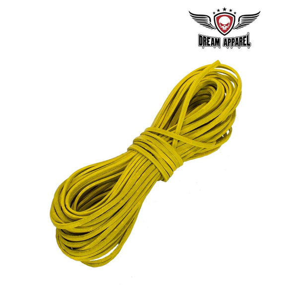 50 FT Leather Laces - Yellow Jimmy Lee Leathers Club Vest