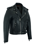 Classic Biker Motorcycle Jacket Concealed Gun Pockets Premium Cowhide Leather by Jimmy Lee Jimmy Lee Leathers Club Vest