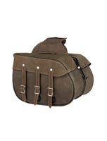 Genuine Vintage Brown Naked Leather Concealed Carry Saddlebag No-Studs Jimmy Lee Leathers Club Vest