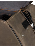 Genuine Vintage Brown Naked Leather Concealed Carry Saddlebag with Studs Jimmy Lee Leathers Club Vest