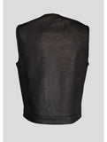 Jimmy Lee's Men's Gun Pocket Motorcycle Club Vest w/ 2 front pockets Single Panel Back Jimmy Lee Leathers Club Vest