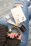 Leopard Beaded Key Ring Wallet Bracelet Jimmy Lee Leathers Club Vest