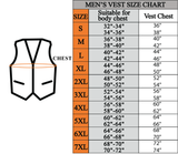 Mens Black Club Vest Diamond Design Yellow Thread Leather & Denim by Jimmy Lee Jimmy Lee Leathers Club Vest
