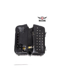 Motorcycle Saddlebag With Universal Fitting & Studs Jimmy Lee Leathers Club Vest