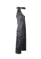 Soft Naked Cowhide Beltless Sling Chaps, uses YOUR belt Jimmy Lee Leathers Club Vest