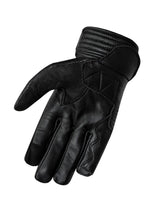 Touch Screen Leather and Denim combination Motorcycle gloves Jimmy Lee Leathers Club Vest
