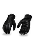 Warm Thermo Touch Screen Classic Short Gauntlet Leather Motorcycle gloves Jimmy Lee Leathers Club Vest